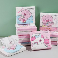 تصویر دستمال جیبی طرحدار خوک - 1 