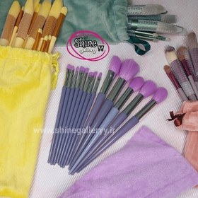 تصویر ست براش آرایشی13 تکه کیسه دار مخملی +FIX 13-piece makeup brush set with velvet bag + FIX