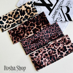 تصویر هدبند مخمل پلنگی - طرح 