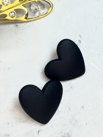 تصویر گوشواره زنانه فشن Heart black 