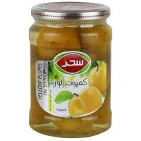 تصویر کمپوت 670 گرم آلو زرد شیشه سحر 