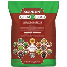 تصویر کود هیومیک گرانوله ایکس گرین ۲۵ کیلوگرم 