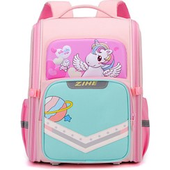 تصویر کوله پشتی مدرسه صندوقی از برند ZIHE - ضدآب و بادوام - مناسب برای کلاس اول تا ششم - طرح کارتونی، ارگونومیک و ضدسرقت و کاملا طبی - کد 14-151 