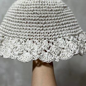 تصویر کلاه رافیا - سفید کد ۳ 