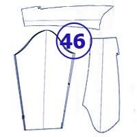 تصویر الگوی آستین تک سایز 46 