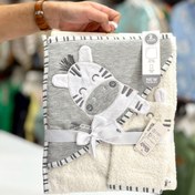 تصویر سرویس حوله 2 تیکه پاپو ۱۰۰٪ نخ پنبه طرح گورخر papo 