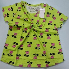 تصویر تیشرت نخ پنبه زنانه اچ اند ام قواره دار اصلی بنگلادشی T-shirt H&M