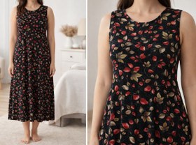 تصویر پیراهن لمه زنانه گلدار - طرح1 