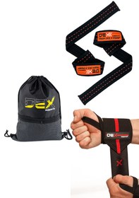تصویر مچ بند ورزشی ورزشی، بند وزنه برداری، کیف ورزشی کوله پشتی مجموعه 3 عددی مردانه - Dex Supports Lasting Energy PROSET 3331 