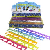 تصویر خط کش شابلون دار پلاستیکی 20 سانتی متر 