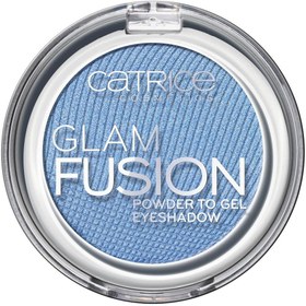 تصویر سایه catrice مدل glam fusion رنگ آبی شاین دار ( رنگش خیلی جذابه ) قابلیت تبدیل پودر به ژل ساخت ایتالیا 