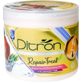 تصویر ماسک مو حرفه ای کراتینه دیترون ا Ditron Repair Treat Argan Oil Repairing & Revivaling Hair Mask Ditron Repair Treat Argan Oil Repairing & Revivaling Hair Mask