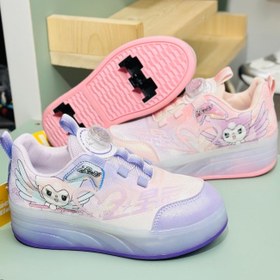 تصویر کتانی دخترانه چراغدار طرح کرومی برند KIDS KING کد 4022802 