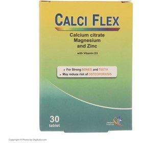 تصویر قرص كلسی فلكس 30 عدد دارو پژوهان پاسارگارد Daroo Pajoohan Pasargad Calci Flex 30 Tabs