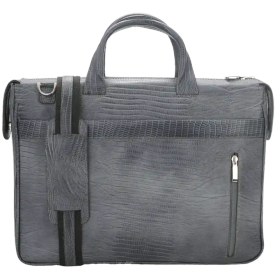 تصویر کیف اداری مردانه چرم طبیعی مدل سینا کد 1137 SINA leather men's Office bag | GRAY Color model - 1137