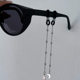 تصویر بند عینک استیل دستساز ماه و ستاره یونیسکس 