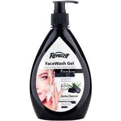 تصویر ژل شستشو رینوزیت حاوی کربن فعال 500میل Rinozit washing gel containing activated carbon 500 ml