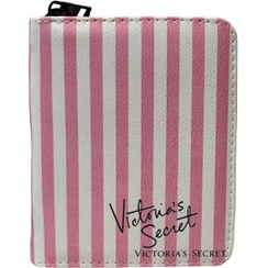 تصویر کیف پول کوچک Victoria’s Secret راه راه صورتی 