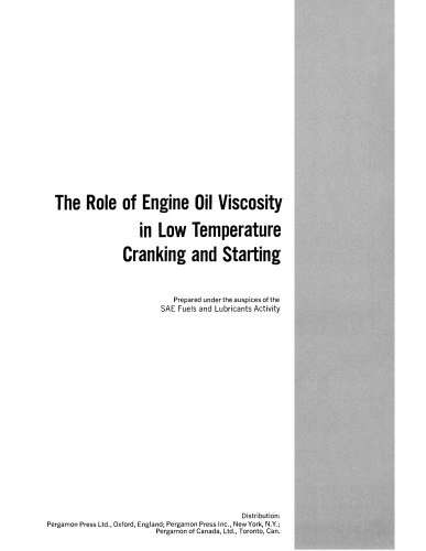 خرید و قیمت دانلود کتاب The Role of Engine Oil Viscosity in Low ...