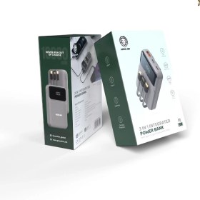 تصویر پاوربانک گرین لاین مدل 3 در 1 ظرفیت ۱۰ هزار میلی آمپر ساعت 