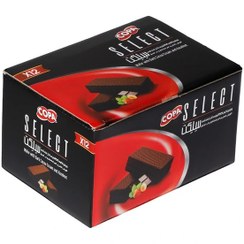 تصویر ویفر با کرم کاکائویی تلخ فندقی 7 لایه سلکت کوپا - 24 عدد 