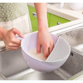 تصویر آبکش برنج شوی هوم کت مدل ۳۷۷۷ دسته دار 