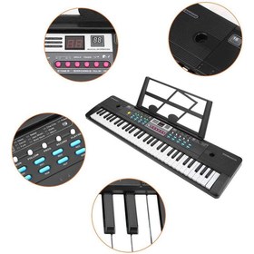 تصویر اسباب بازی کیبورد الکتریکی 61 کلید مدل Electronic Keyboard 61 Piano Key 6161UFB 