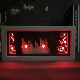 تصویر تابلو لایت باکس انیمه ای شارینگان ساسکه ناروتو | Naruto Sasuke Sharinngan Light Box 