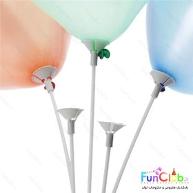 تصویر نی و پایه بادکنک ( بسته 10 عددی) 