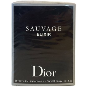 تصویر ادو پرفیوم مردانه نیو پرستیژ کالر مدل Sauvage elixir رایحه گرم حجم 100 میلی لیتر 