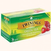تصویر چای سبز توئینینگز با طعم انار، تمشک و توت فرنگی 25 عددی 