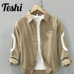 تصویر پیراهن کتان نسکافه ای 