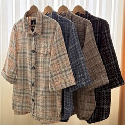 تصویر شومیز پاییزی چهارخونه 