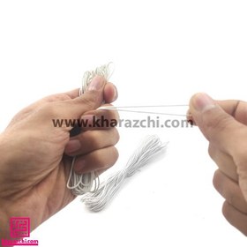 تصویر کش قیطانی نازک سفید 