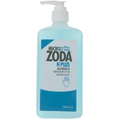 تصویر محلول ضدعفونی کننده دست میکروزد مدل میکرووات حجم 500 میلی لیتر 