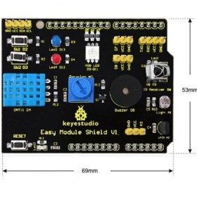 تصویر شیلد آموزشی 1*9 برای آردوینو UNO 