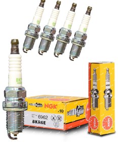 تصویر شمع NGK مدل BKR6EK 2288 دو پلاتین NGK 2288 BKR6EK Multi-Ground Spark Plug