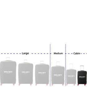 تصویر کاور چمدان دلسی سایز کابین استاندارد 