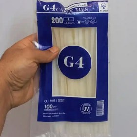 تصویر بست کمربندی پلاستیکی با طول 20 سانتیمتر عرض 4.8 میلیمتر G4 cable tie