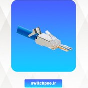 تصویر سوکت شبکه انکاتک مدل CAT6 STP (انتها باز) (بسته 100 عددی) 