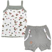 تصویر ست رکابی و شلوارک دخترانه به آوران طرح سولین Behavaran 