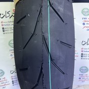 تصویر لاستیک موتورسیکلت یزد تایر سایز ۱۲۰/۷۰/۱۴ تیوبلس 