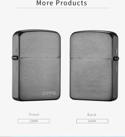 تصویر فندک زیپو مدل Zippo Replica Brush Chrome کد1941 Zippo Replica Brush Chrome 1941 Lighter