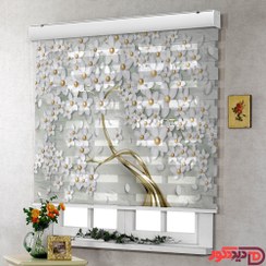 تصویر پرده زبرا تصویری شکوفه کد AZ-10 