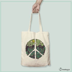 تصویر کیف خرید کتان صلح با طبیعت 