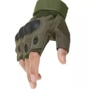 تصویر دستکش نیم پنجه و نیم انگشتی تاکتیکال اوکلی کیفیت عالی 