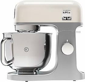 تصویر Kenwood Stand Mixer Premium Machine KITCHEN KMIX 1000W با 5L کاسه استیل ضد زنگ ، K-Beater ، Whisk ، قلاب خمیر ، چلپ چلوپ ، اسپاتولا ، عملکرد منحصر به فرد ، کنترل سرعت هوشمند KMX750CR KENWOOD Stand Mixer PREMIUM Kitchen Machine kMix 1000W with 5L Stainless Steel Bowl, K-Beater, Whisk, Dough Hook, Splashguard, Spatula, Unique Fold Function, Smart Speed Control KMX750CR Cream