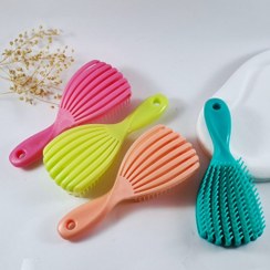 تصویر برس موی فلکسی حرفه‌ای سایز کوچک _ برس گره‌ بازکن موهای فر، مجعد و وز بدون درد و کشیدگی 