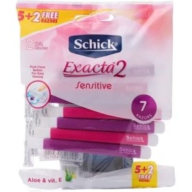 تصویر تیغ اصلاح زنانه 2 تیغه مدل Exacta 2 پوست حساس 7 عددی شیک 