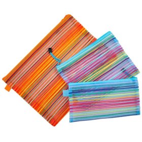 تصویر کیسه ریاضی زیپ دار توری (پوشه پارچه ای) سایز بندی Fabric Zippered Folder lace